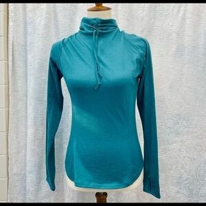 Woolrich Wool Blend Rusched Turtleneck Running Top